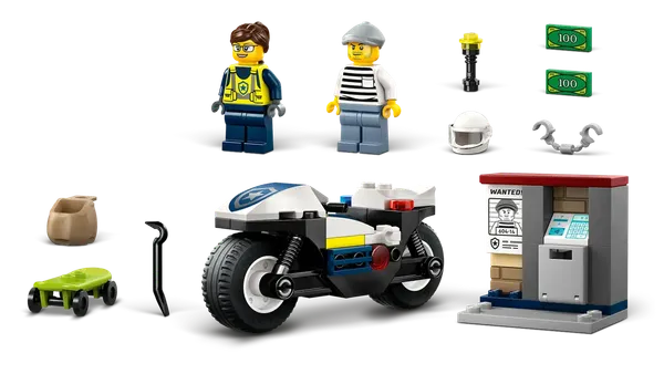 Изображение товара Конструктор Lego City Полицейская погоня на мотоцикле 60455