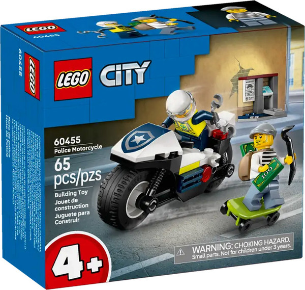 Изображение товара Конструктор Lego City Полицейская погоня на мотоцикле 60455