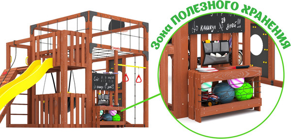 Изображение товара Игровой комплекс Савушка Куб–3 / С-КУБ-03-МХГ (махагон)