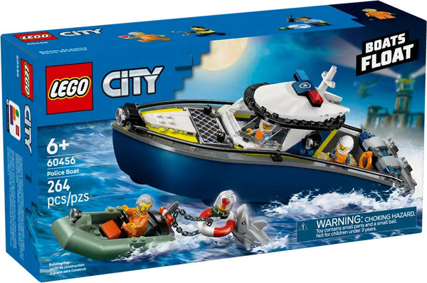 Изображение товара Конструктор Lego City Полицейская погоня на лодке 60456