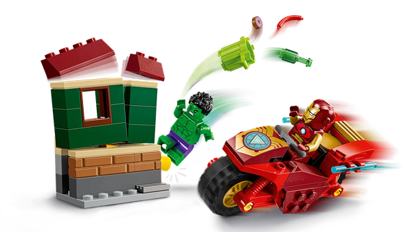 Изображение товара Конструктор Lego Super Heroes Железный человек на мотоцикле и Халк 76287