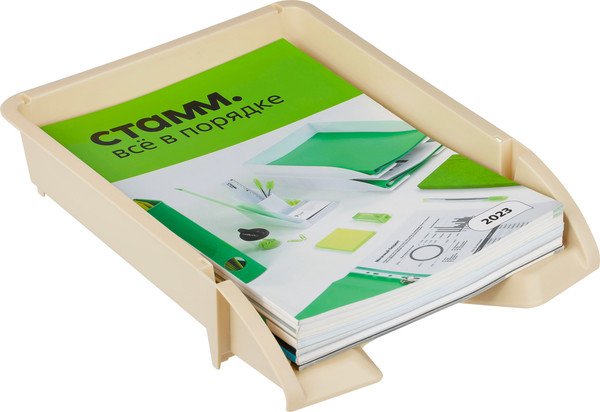 Изображение товара Лоток для бумаг Стамм Лидер / ЛТГ-32290 (бежевый)