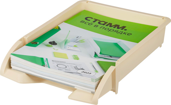 Изображение товара Лоток для бумаг Стамм Лидер / ЛТГ-32290 (бежевый)