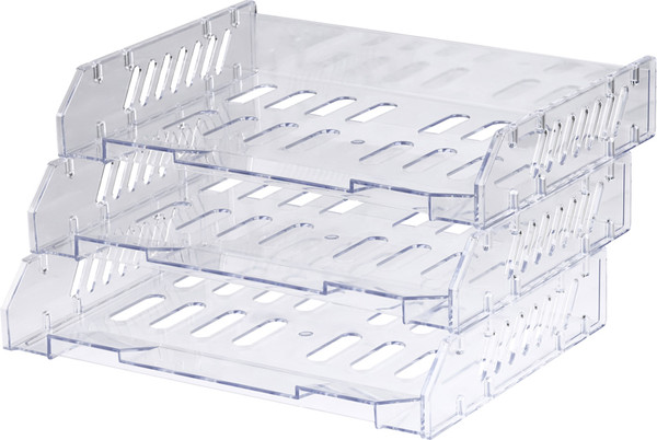 Изображение товара Набор лотков для бумаг Стамм Сити / ЛТГ-30702  (прозрачный, 3шт)