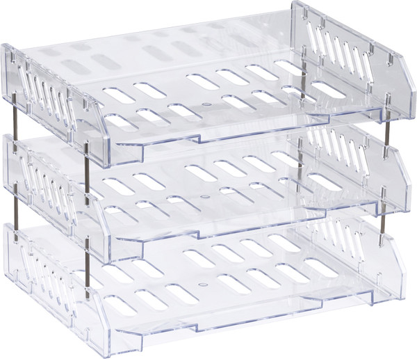 Изображение товара Набор лотков для бумаг Стамм Сити / ЛТГ-30702  (прозрачный, 3шт)