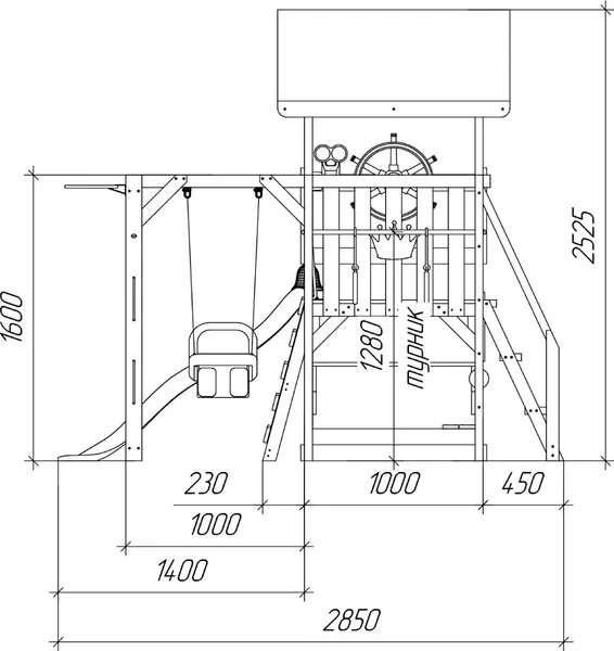 Изображение товара Игровой комплекс Савушка TooSun-13 / CTS-13-САЛ (салатовый)