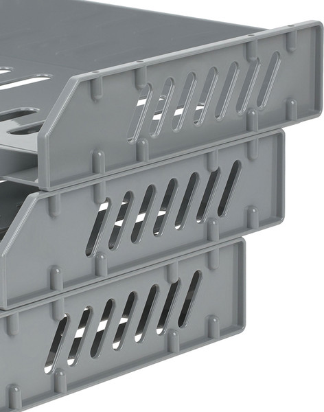 Изображение товара Набор лотков для бумаг Стамм Сити / ЛТГ-30703 (серый, 3шт)