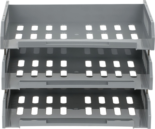 Изображение товара Набор лотков для бумаг Стамм Сити / ЛТГ-30703 (серый, 3шт)