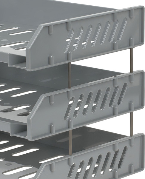 Изображение товара Набор лотков для бумаг Стамм Сити / ЛТГ-30703 (серый, 3шт)