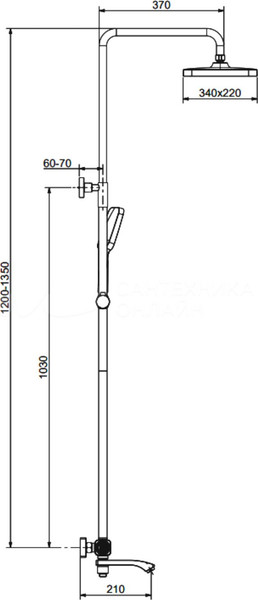 Изображение товара Душевая система со смесителем Raglo R01.26.03