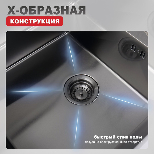 Изображение товара Мойка кухонная Raglo R700.5050.09