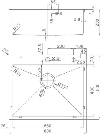 Изображение товара Мойка кухонная Raglo R701.6050.03