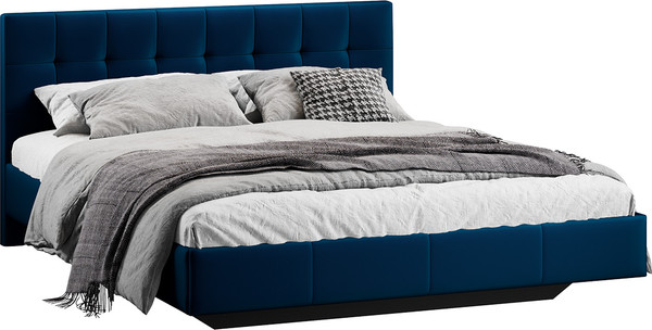 Изображение товара Полуторная кровать ТриЯ Эмма Тип 1 140x200 (велюр Confetti Blue)