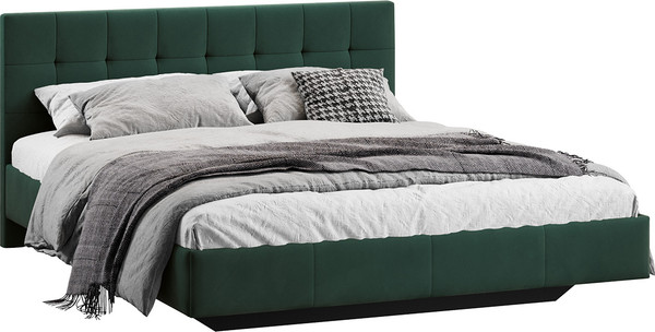 Изображение товара Полуторная кровать ТриЯ Эмма Тип 1 140x200 (велюр Confetti Deep forest)