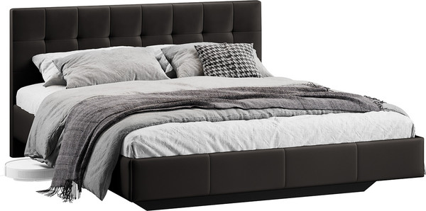 Изображение товара Полуторная кровать ТриЯ Эмма Тип 1 140x200 (велюр Confetti Stone)