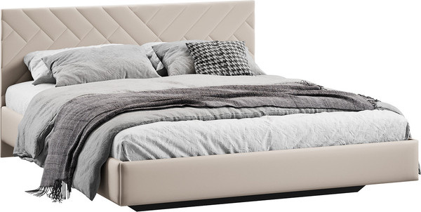 Изображение товара Двуспальная кровать ТриЯ Кевия Тип 1 180x200 (велюр Confetti Cream)