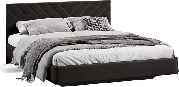 Изображение товара Двуспальная кровать ТриЯ Кевия Тип 1 180x200 (велюр Confetti Stone)