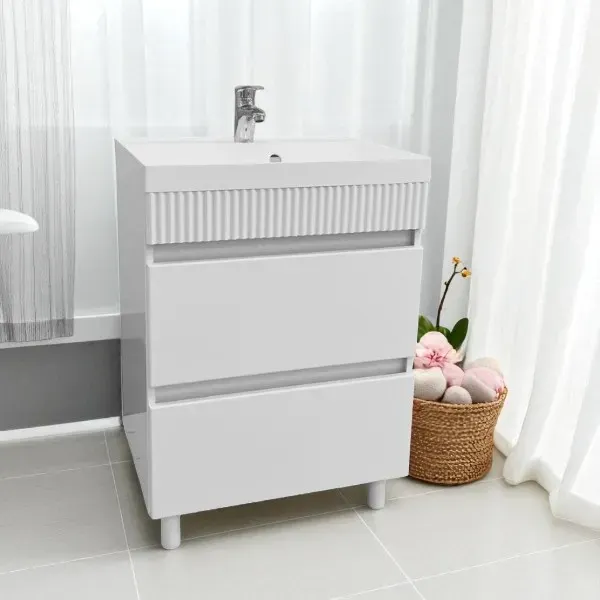 Изображение товара Тумба под умывальник Garda Tramonta 84_600 / 08.84.600.PVC (белый глянец)