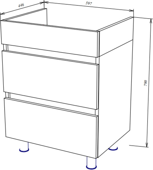 Изображение товара Тумба под умывальник Garda Tramonta 84_600 / 08.84.600.PVC (белый глянец)