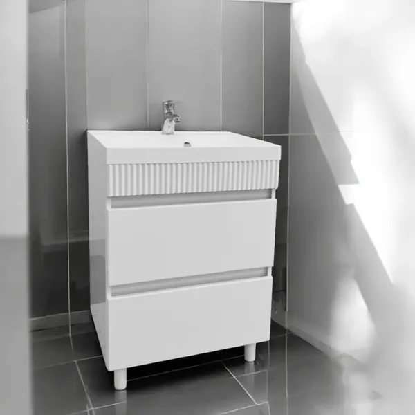 Изображение товара Тумба под умывальник Garda Tramonta 84_600 / 08.84.600.PVC (белый глянец)