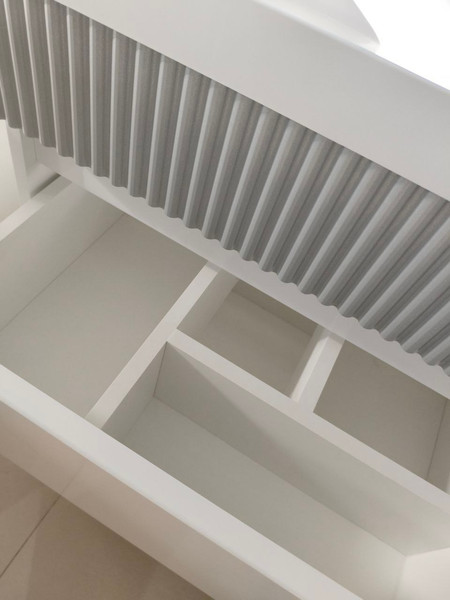 Изображение товара Тумба под умывальник Garda Tramonta 84_600 / 08.84.600.PVC (белый глянец/серый)