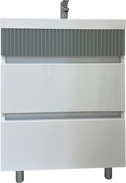 Изображение товара Тумба под умывальник Garda Tramonta 84_600 / 08.84.600.PVC (белый глянец/серый)