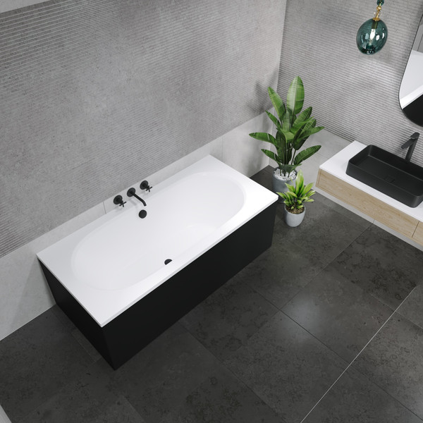 Изображение товара Ванна акриловая Lauter Ava 160 / 21208060 (с ножками и сифоном 21Y11010 хром)