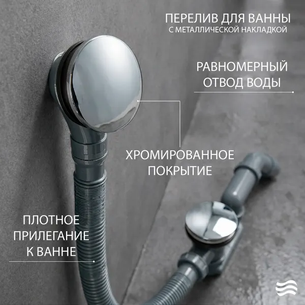 Изображение товара Ванна акриловая Lauter Ava 160 / 21208060 (с каркасом и сифоном 21Y31010 хром)