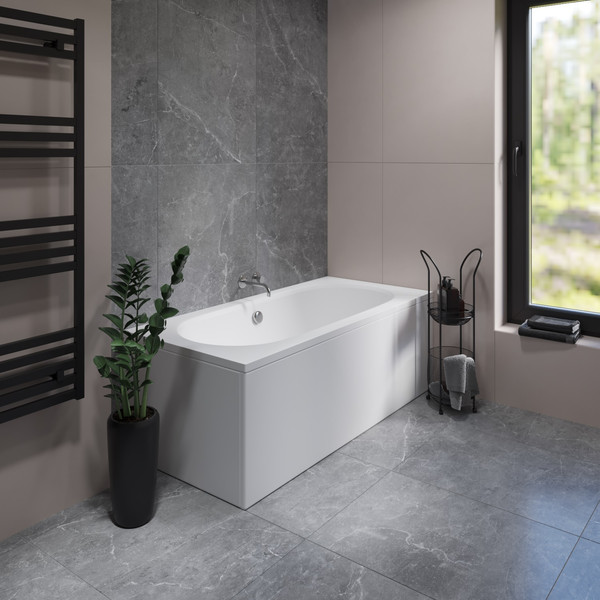 Изображение товара Ванна акриловая Lauter Ava 160 / 21208060 (с каркасом и сифоном 21Y31010 хром)