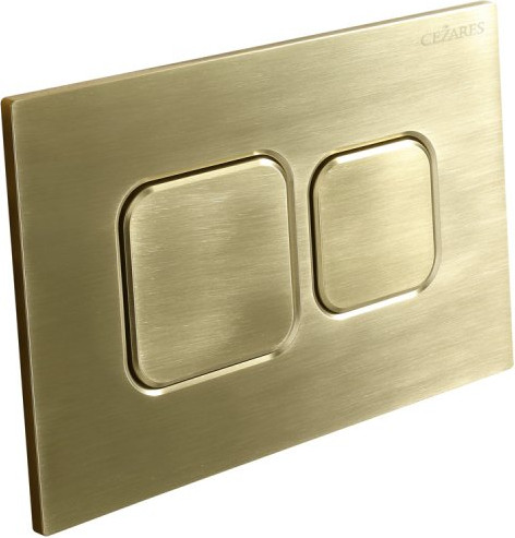 Изображение товара Кнопка для инсталляции Cezares PN2-BTN-BORO (брашированное золото)