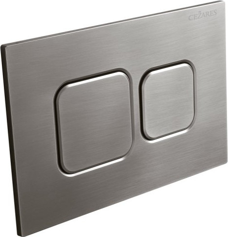 Изображение товара Кнопка для инсталляции Cezares PN2-BTN-GM (оружейная сталь)