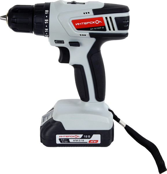 Изображение товара Аккумуляторная дрель-шуруповерт Интерскол ДА-10/18ЭР (518.2.1.20)