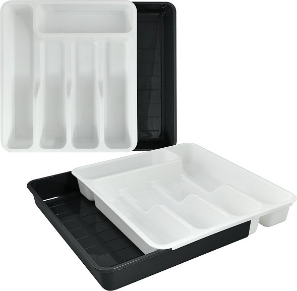 Изображение товара Органайзер для столовых приборов Мультидом 33х29.5х5.3см NEW / 740 618 (белый/серый)