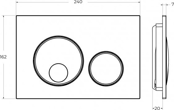 Изображение товара Кнопка для инсталляции Cezares RELAX-BTN-IN (сатин)