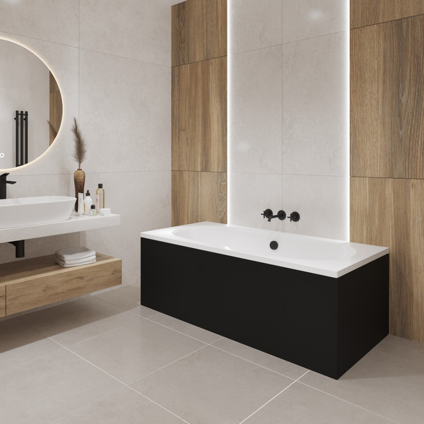 Изображение товара Ванна акриловая Lauter Ava 180 / 21208080 (с ножками и сифоном 21Y11030 хром)