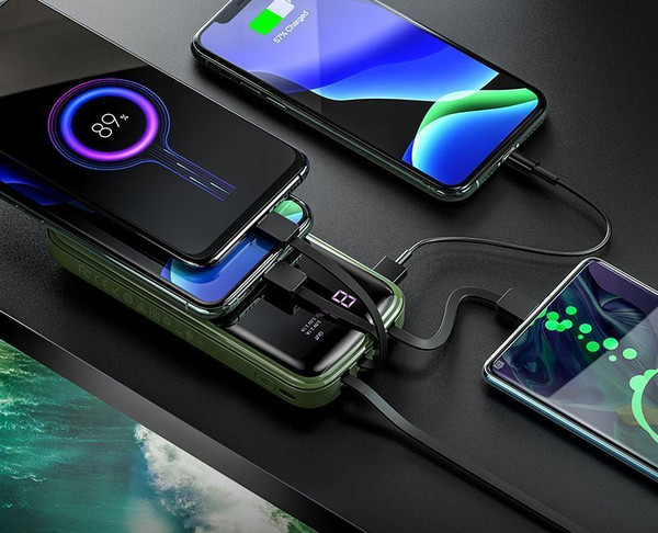 Изображение товара Портативное зарядное устройство Hoco DB07 10000mAh (хаки)