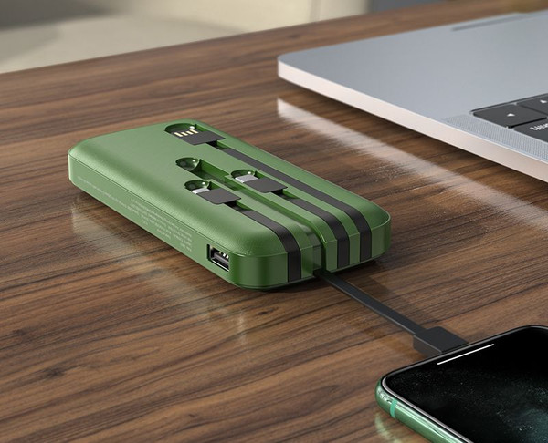 Изображение товара Портативное зарядное устройство Hoco DB07 10000mAh (хаки)