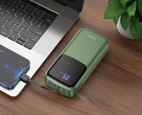 Изображение товара Портативное зарядное устройство Hoco DB07A 20000mAh (хаки)
