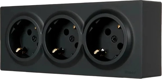 Изображение товара Розетка Lezard Leto 752-4200-127BUP (черный бархат)