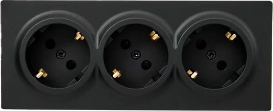 Изображение товара Розетка Lezard Leto 752-4200-127BUP (черный бархат)