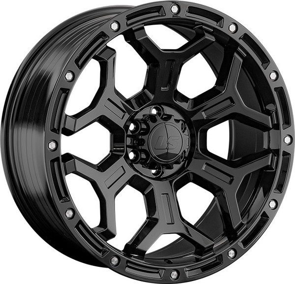 Изображение товара Литой диск LS wheels FlowForming RC68 17x9" 6x139.7мм DIA 106.1мм ET 15мм BK