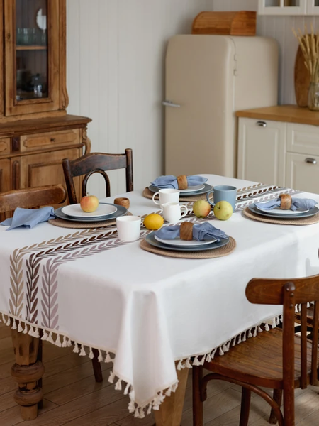 Изображение товара Скатерть Home One Linen Twigs 140x180 / 436213 (бежевый)