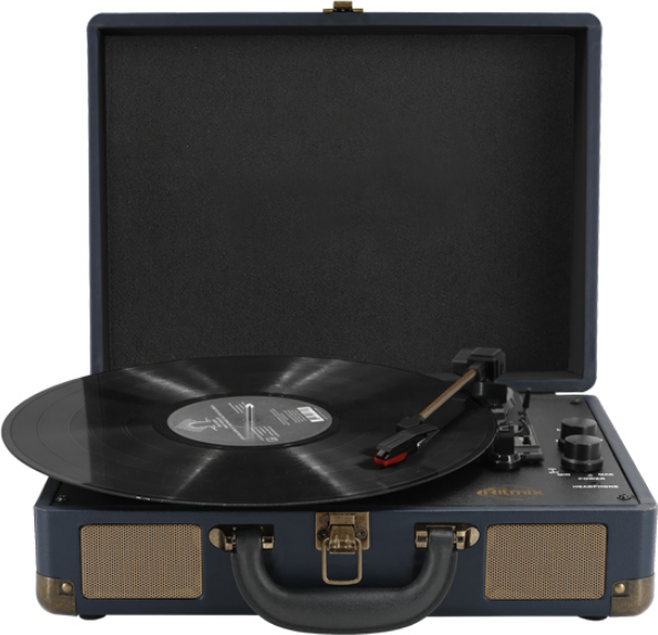 Изображение товара Проигрыватель виниловых пластинок Ritmix LP-160B (темно-синий)