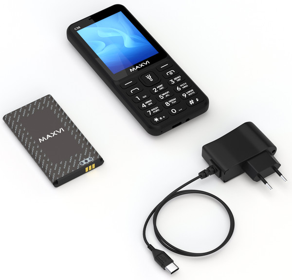 Изображение товара Мобильный телефон Maxvi C38 (черный)