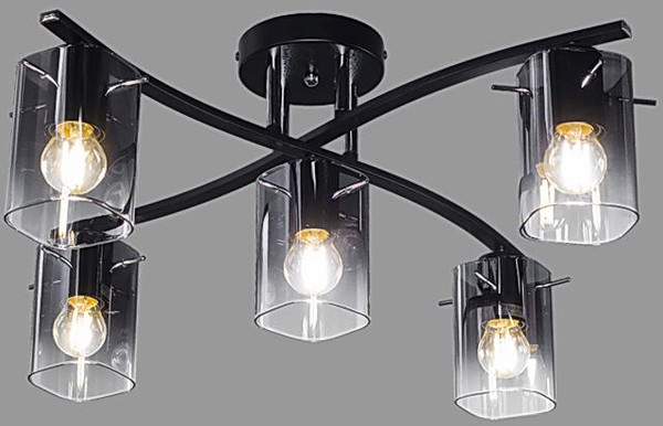 Изображение товара Люстра Aitin-Pro НПБ 02-5x40-101 / 07369/5 (черный/хром)