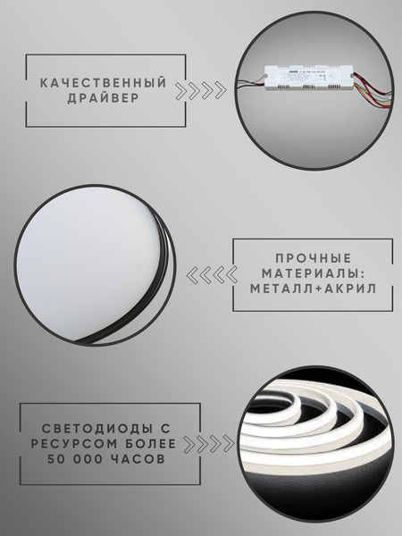 Изображение товара Потолочный светильник Aitin-Pro RT5151/500 (черный)