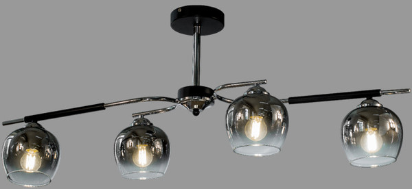 Изображение товара Люстра Aitin-Pro НПБ 02-4х60-105 / K312/4 (черный/хром)