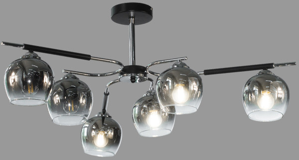 Изображение товара Люстра Aitin-Pro НПБ 02-6х60-105 / K312/6 (черный/хром)