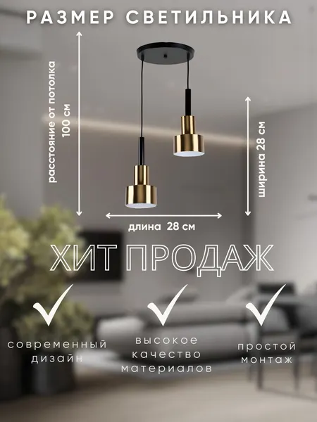 Изображение товара Потолочный светильник Aitin-Pro НСБ 01-2х60-101 / D1091/2 (черный)
