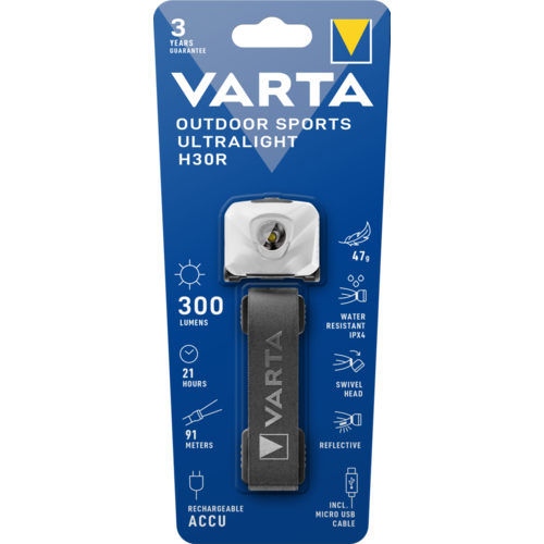 Изображение товара Фонарь Varta LED Outdoor Sports Ultralight H30R 3W/300lm (18631 201 401)